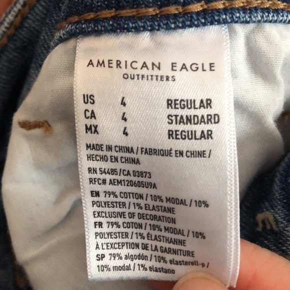 American Eagle Blue jeans, size 4 - Picture 3 of 3
